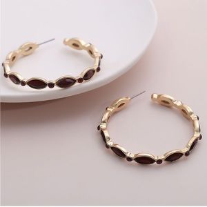 Rhinestone Hoop Earrings